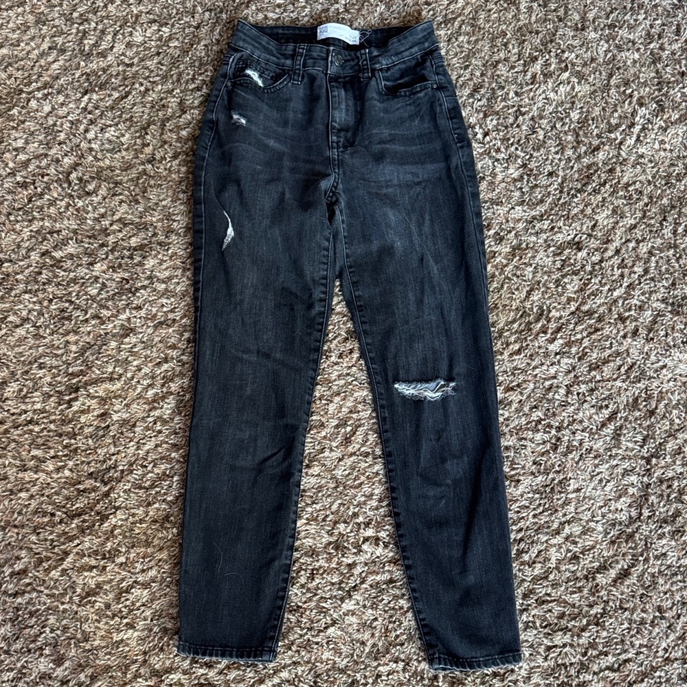 RSQ Women's Black Distressed Skinny Jeans